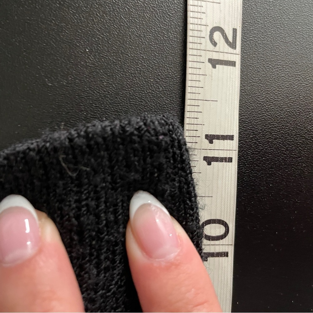 VTG Don Sayres Knit High Rise Shorts‎ 10 Black Wool Blend Pull On Pleated Waist - Picture 9 of 10